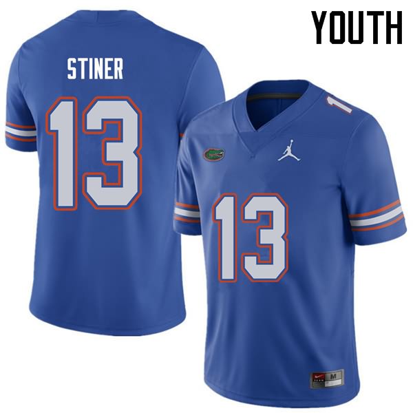 Youth NCAA Florida Gators Donovan Stiner #13 Stitched Authentic Jordan Brand Royal College Football Jersey QYC6165GF